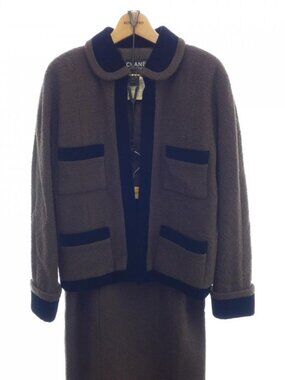 Chanel Vintage Set Shoulder Bag Black Brown